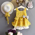 Girls summer cool floral chiffon set/ Kids sleeveless clothing set