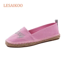 Wholesale Factory OEM Embroidery Canvas Women Espadrilles Shoes