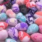 LatexFree Multiple Shape Foundation eco friendly Mixed Color purple marble makeup sponge For Wholesale