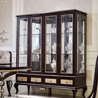 0071 modern wooden dining table set, China cabinet dining room set