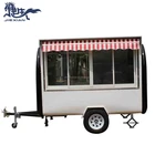 JX-FR280WH Shanghai Jiexian fiberglass mobile kitchen car churros food trailer popcorn maker cart food truck awning