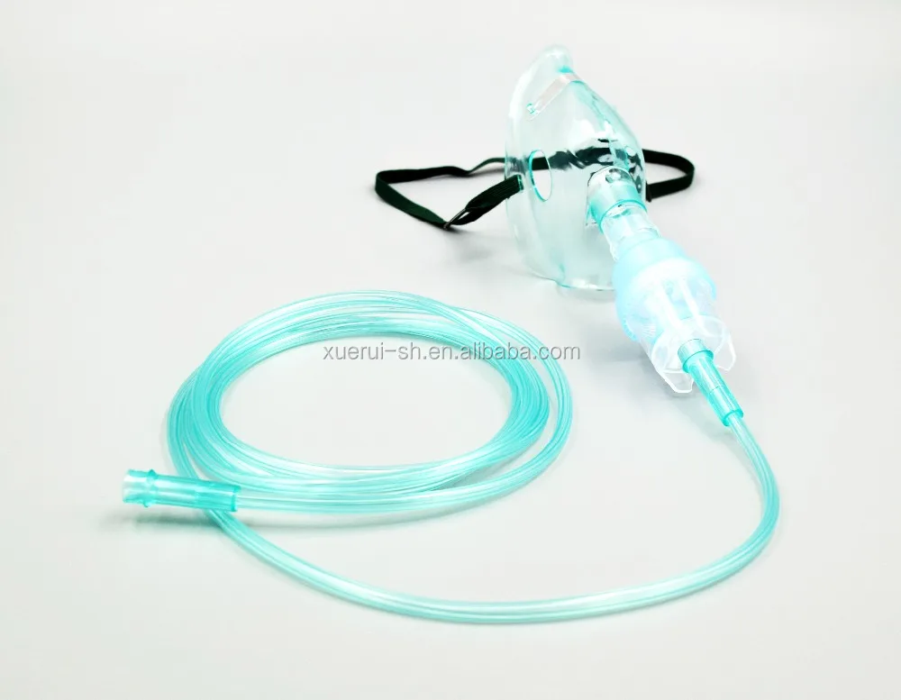 Médica luvas de PVC descartáveis adulto criança máscara de nebulização de oxigênio