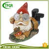 Chinese Manufacturers Funny Garden Resin Statue Unpainted Gnome Figurine Wholesale Craft Polyresin Figurine With Solar Light