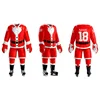 Custom made Christmas ice hockey jerseys sublimated wholesale blank hockey jersey team set hockey jerseys