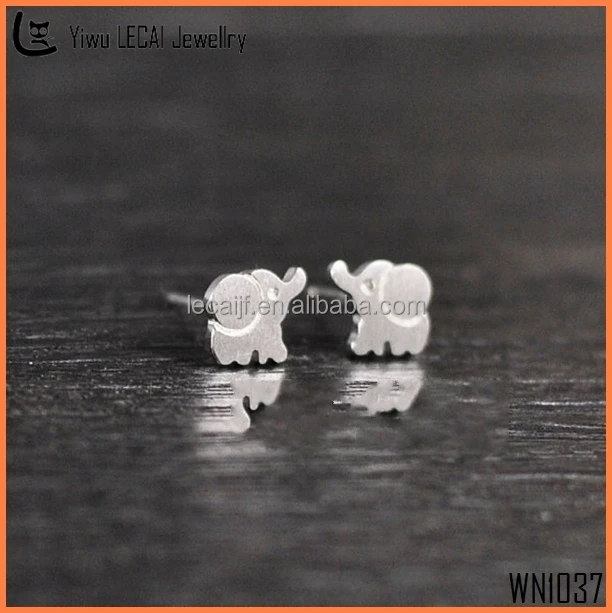 sterling silver stud earrings elephant