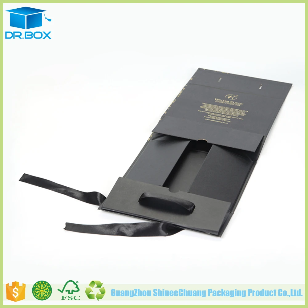 high end black special paper dubai chocolate gift box, empty