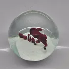 2017 most popular Resin Christmas Custom Snow Globe Water Globe With Wood Base Crystal Snow Globe Water Ball