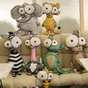 Super September New Designs Funny 3D Printing Cushion Big Eyes Animal Doll Plush Toy Throw Pillows For Home Decor