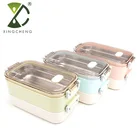 2 Layer 304 Stainless Steel Insulated Double Wall Lunch Tiffin Box With Handle For Food