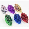 Vintage Tin Pinecone Gold Metal Christmas Tree Frame Candle Holder Clip-On Ornaments decoration QCDD-2021