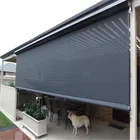 Basden sunscreen fabric Industrial product Against strong wind Install Outdoor zipper track Motorized roller blind