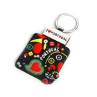 Personalized plastic keychain Portugal souvenirs 2d custom shaped soft pvc keychain