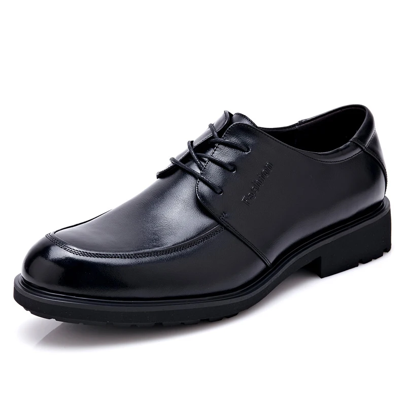 Plus Size:37-46 Genuine Leather Men Oxfords Shoes, Lace-Up Business Men Shoes Wedding Shoes, Men Dress Shoes