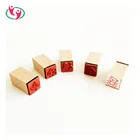 Customized Kids Craft Toy Wooden Rubber Stamp Set