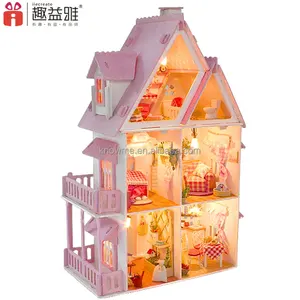 manufacturer produced colorful miniature doll house diy wooden