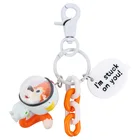 Promotional squirrel astronaut hayao miyazaki cartoon doll car used bag hanging pendant mini 3d pvc keychain