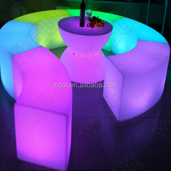 yiguiモダンクラブのバーの色の変化が率いる曲線椅子アップライト仕入れ・メーカー・工場
