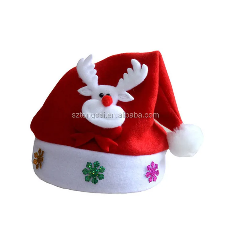 children santa claus reindeer snowman cute party cap christmas