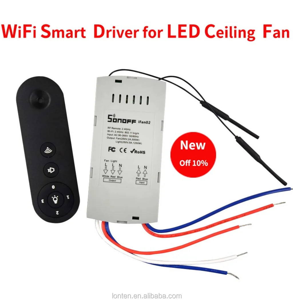 2018 Sonoff Ifan02 Ceiling Fan Controller Wifi Smart Ceiling Fan