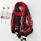 New Custom Womens Scarf Print Women Tassel Scarf For Summer