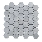 Parquet Marble Mosaic Carrara Marble Tile Mosaic Stone Italian White Carrara Hexagon Marble Mosaic Tile