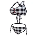 Women triangle beachwear plus size soft pads side tie swimwear sexy bikini