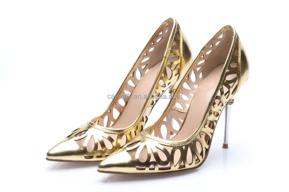 ladies gold shoes