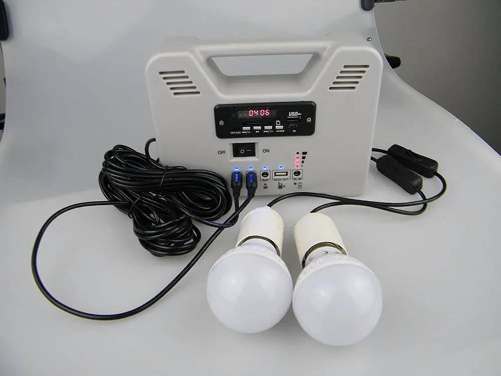 Portable Solar Generator 6w Solar Home System Solar Kit Mini Solar System for Garage Workshop Corridor Garden Gazebo Emergency