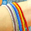 3*4mm faceted various color crystal roundel glass beads for making jewelry
