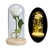 Amazon Best Sellers White Year Long Roses Eternal Rose Acrylic Flowers In Glass Dome Best For Birthday Gift