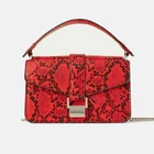 custom red snake skin python print ladies snakeskin leather crossbody bag women handbags purse