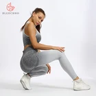 Hot selling seamless gym wear high waist professional fitness clothing womens Ombre yoga set