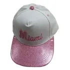Monogrammed Glitter Baseball Caps white & pink bling sports adults hat with embroidery