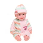 Simulation lovely 16 inch can speak papa mama kids silicone soft plush function doll