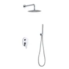 Round sanitary ware chrome in wall shower single handle bathroom rain shower fixture