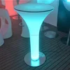 portable rgb color illuminated cocktail table bar/party led glow outdoor umbrella table with remote control