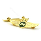 Longzhiyu 12years Manufacture Customized Badge All Metal Enamel Pin Wings Badge