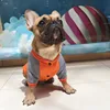 Round neck feather design 2 legs knitting cotton sweatshirt clothes for french bulldog