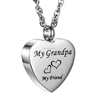 My Friend Love Heart Cremation Jewelry Keepsake Memorial Urn Necklace