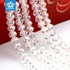 5040# Crystal AB color 8mm faceted rondelle glass strands beads for decorating