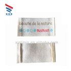 Custom size printing new fashion organic cotton fabric twill woven clothing garment main care labels