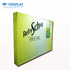 Pop up podium floor system displays fabric wall banner stand