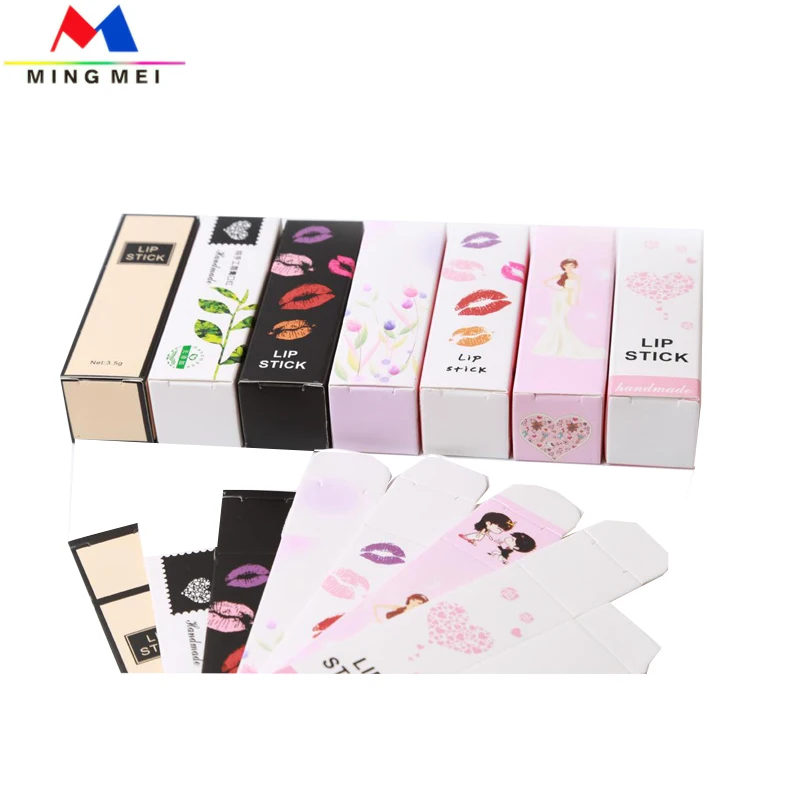 fancy custom printed paper cosmetic packaging lipstick boxes