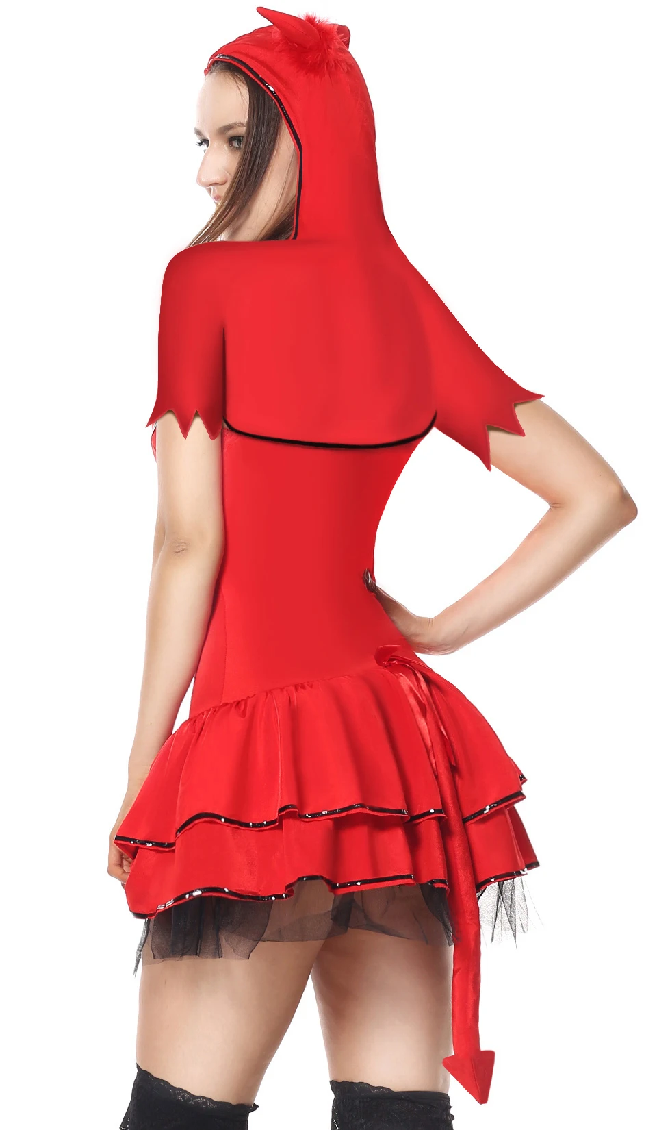 Vestido Rojo Atractivo De Las Mujeres Halloween Disfraz Del Diablo