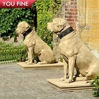 Outdoor Garden Decorated Dog Statues Stone Marble on Sale