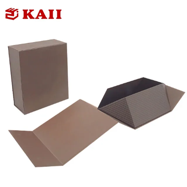flat folding paper rigid magnetic gift box/ collapsible box