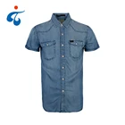 Factory direct new plain dyed high quality cotton jeans shirt for man denim