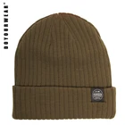 Wholesale slouch cashmere plain beanie hat with custom tags