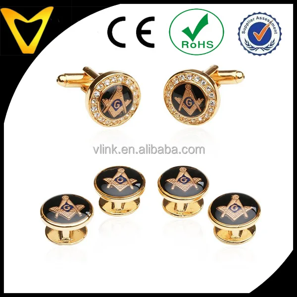 vlink jewelry freemason masonic cufflinks and studs formal set
