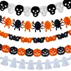 Paper Fan Paper Halloween Party Supplies Hanging Paper Fan And Skull Garland Kit